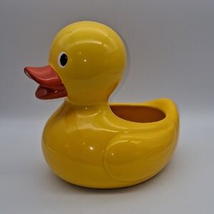 Yellow Ceramic Duck Planter Tela Flora